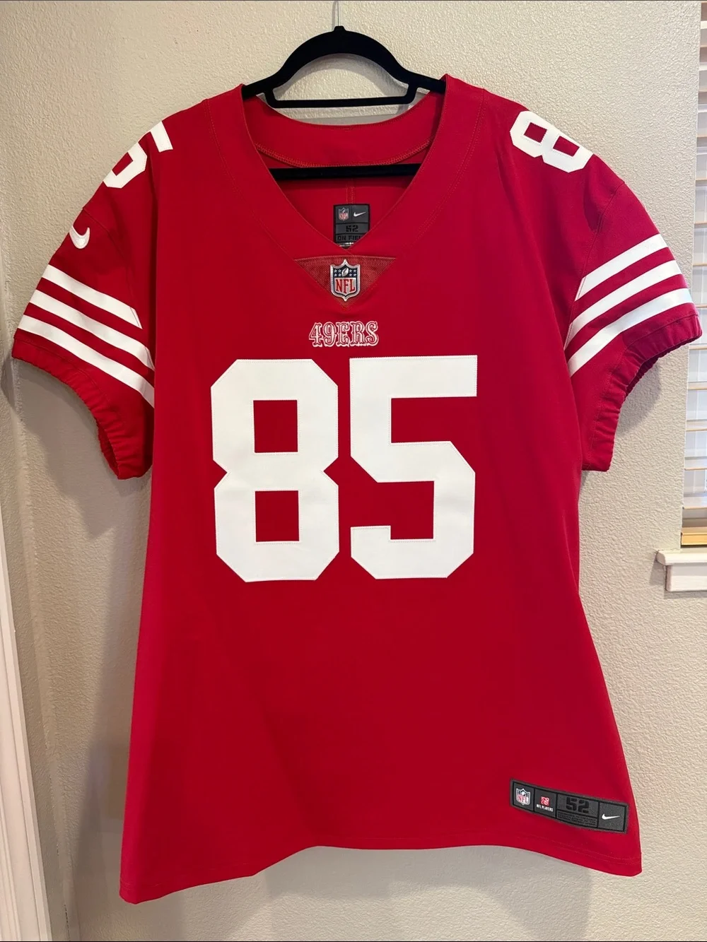 Nike Red Football Jersey #85 with White Accents MENS